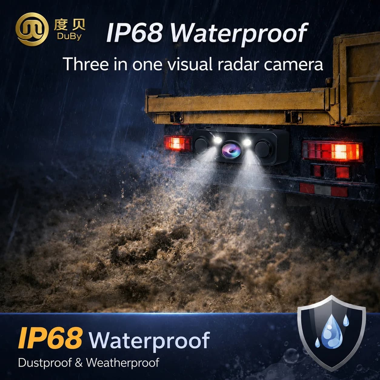 CM303 Three-in-One AHD Radar Rear Camera Cm303 IP68 Waterproof image 3