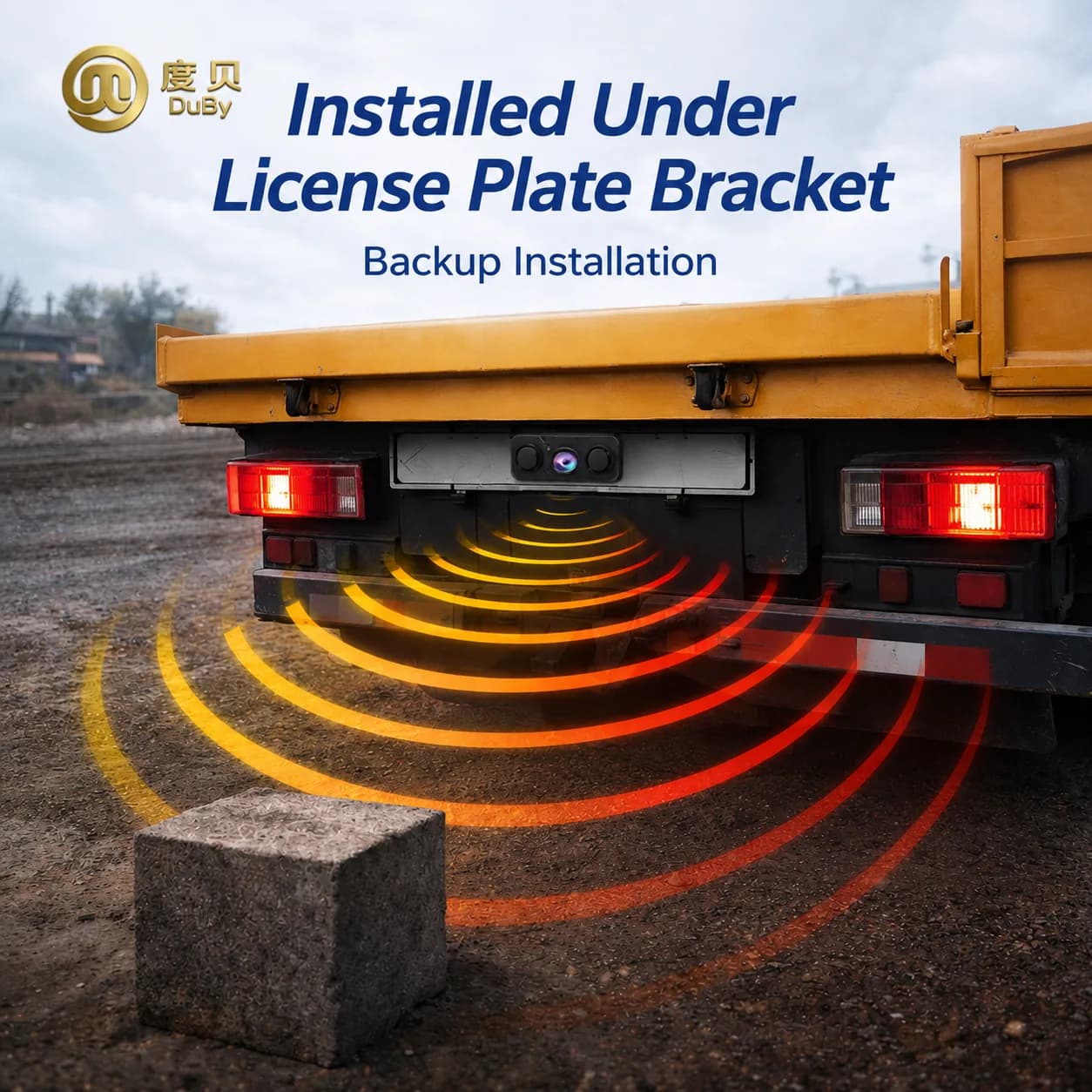 CM303 Three-in-One AHD Radar Rear Camera Cm303 License Plate Installation image 4