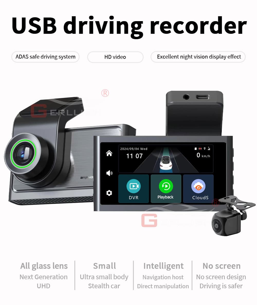 G3 USB driving recorder with ADAS and HD video display