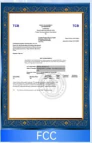 FCC certificate
