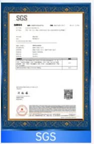 SGS certificate