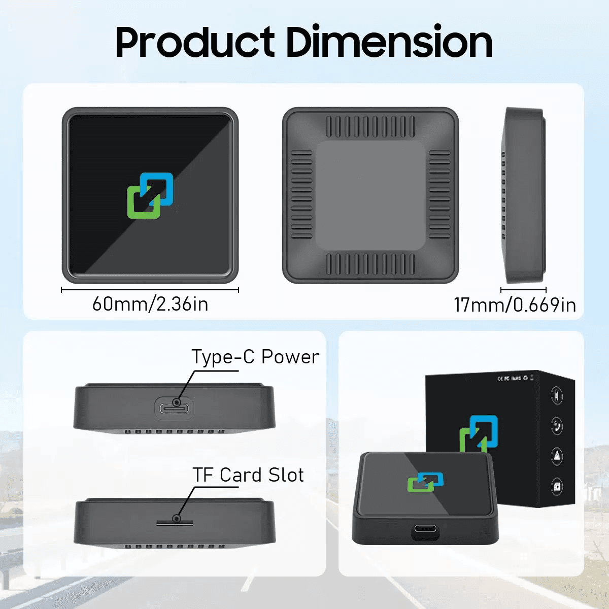 C2 Wireless CarbitLink Adapter C2 Product Dimensions image 3 C2 Wireless CarbitLink Adapter C2 Product Dimensions image 3