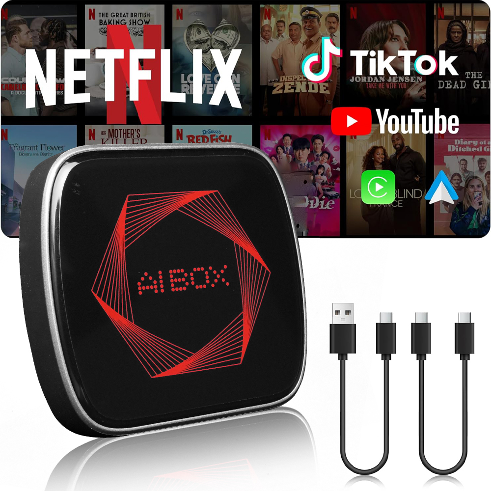 AI028 3-in-1 CarPlay AI Box catalog image - AI028 3-in-1 CarPlay AI box upgrades factory wired CarPlay vehicles with wireless CarPlay, Android Auto and.