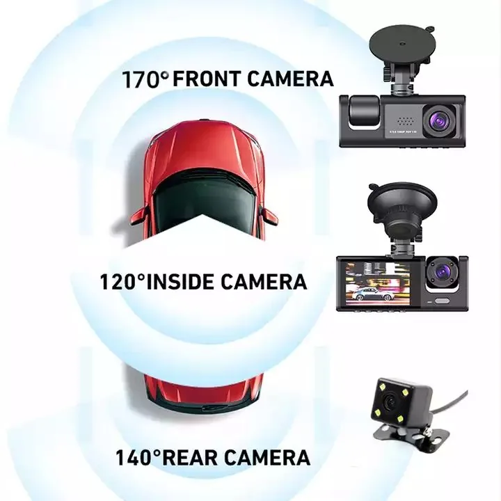 C309 3-Lens 1080P Car DVR thumbnail 5