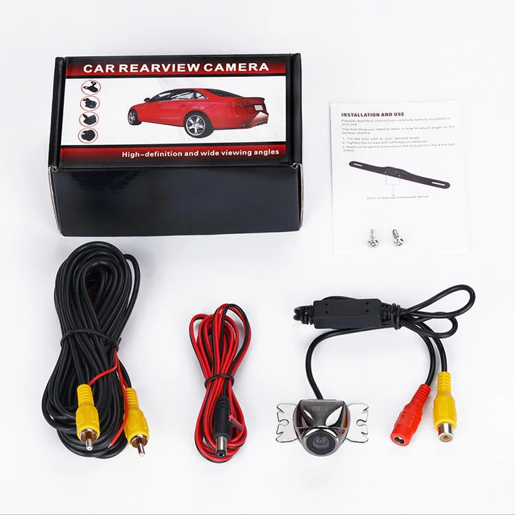 CM32 car rearview camera package kit with camera, cables, power cable, screws and manual CM32 car rearview camera package kit with camera, cables, power cable, screws and manual