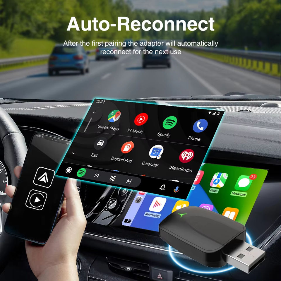 CP102-PI auto reconnect wireless CarPlay adapter for next use
