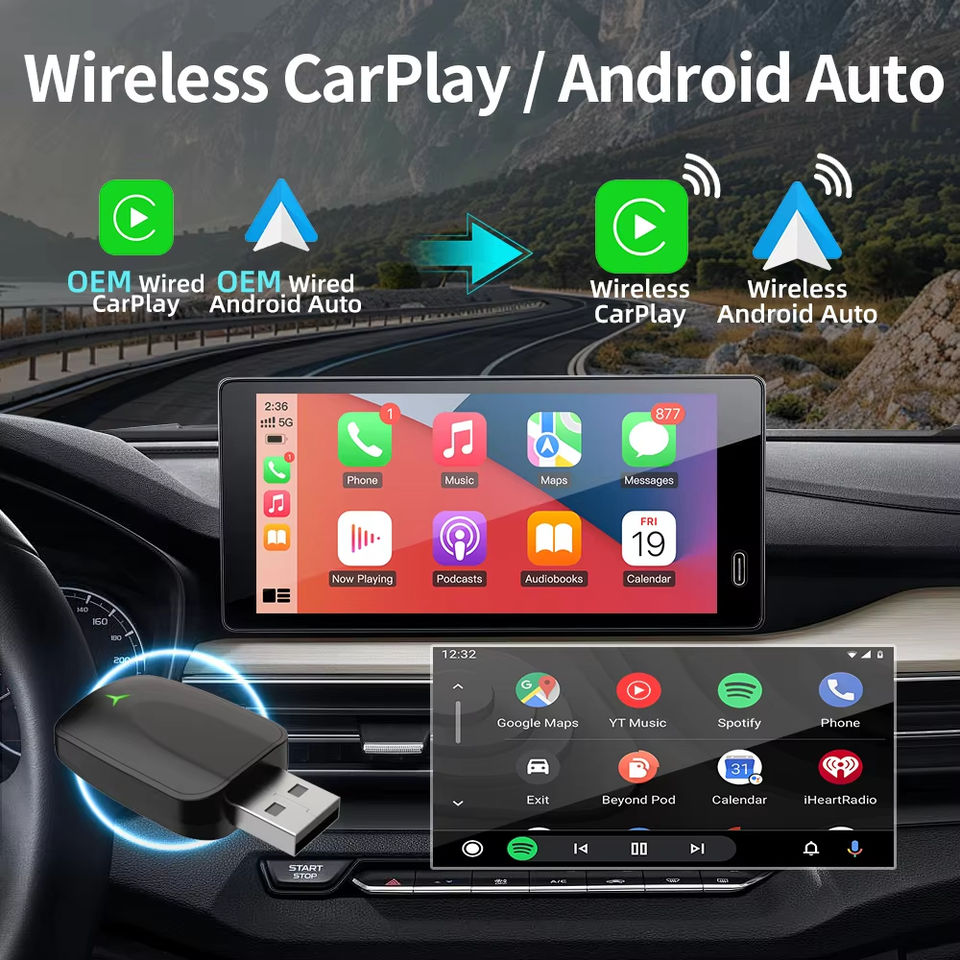 CP102-PI wireless CarPlay and Android Auto upgrade for OEM wired systems