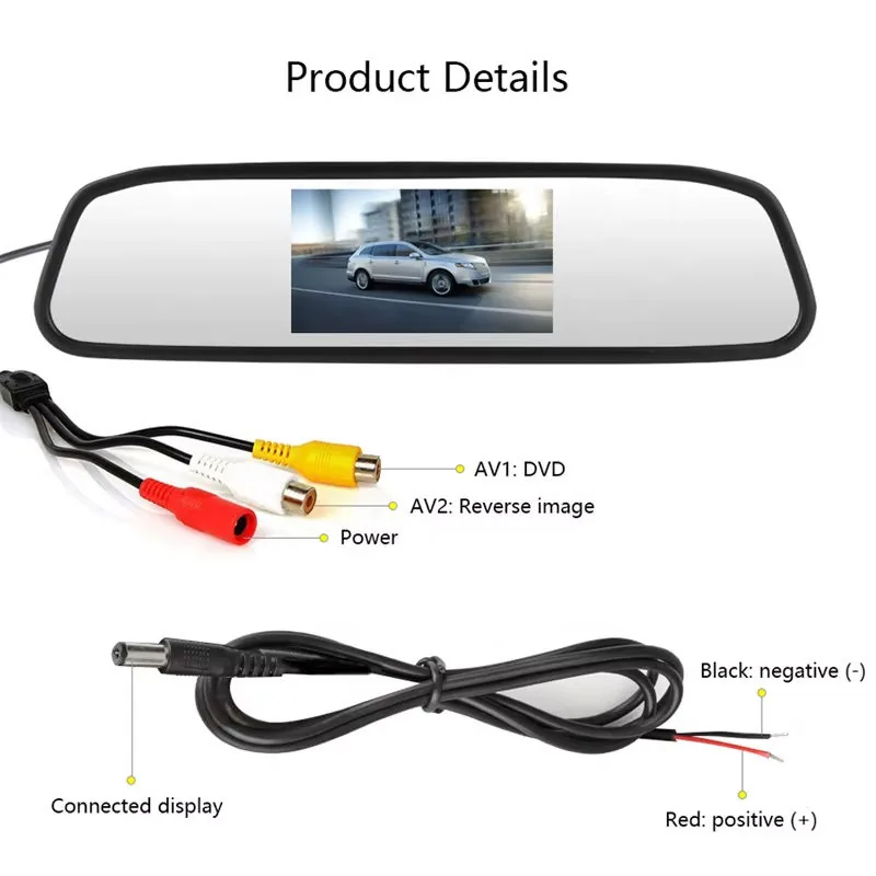 DD451 4.3 Inch Mirror Monitor Kit thumbnail 3