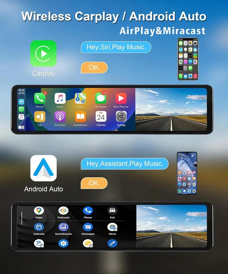 H8 4K Mirror DVR CarPlay thumbnail 5