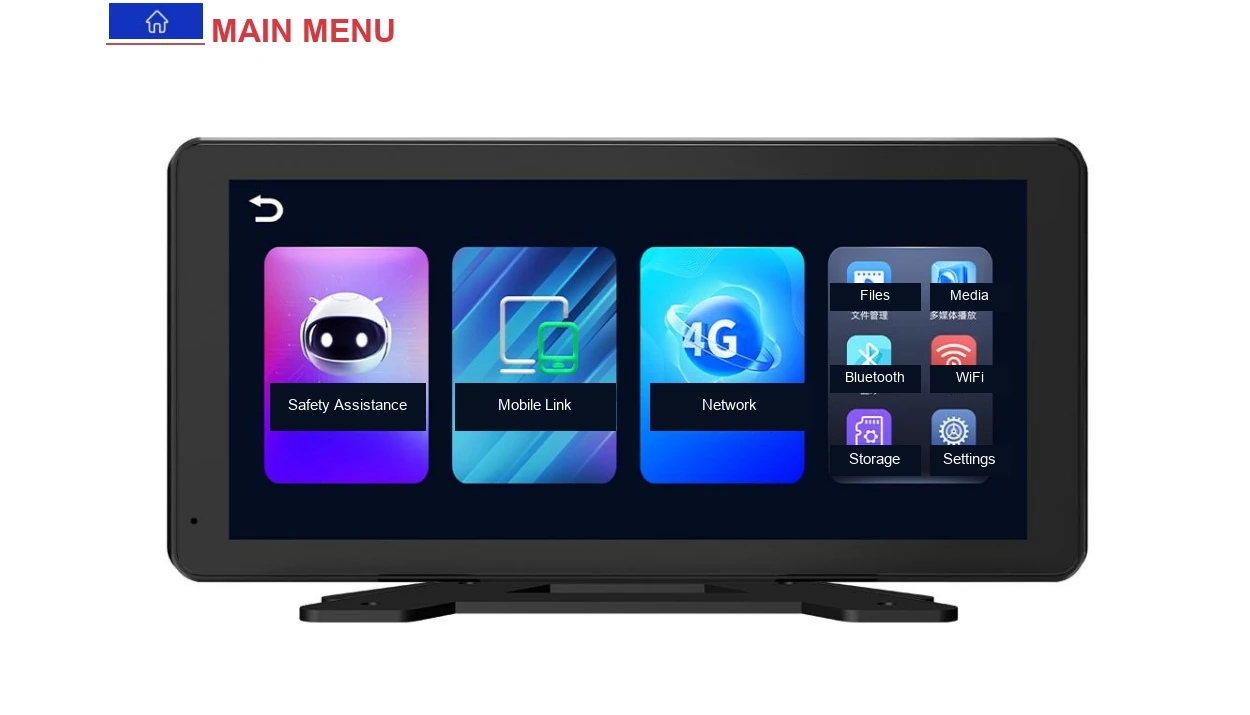 K806 six-channel 4G truck recorder main menu