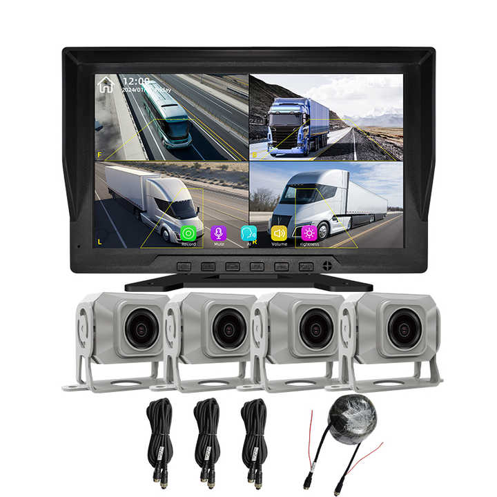 X200 four-camera truck monitor kit with cables and commercial vehicle cameras X200 four-camera truck monitor kit with cables and commercial vehicle cameras