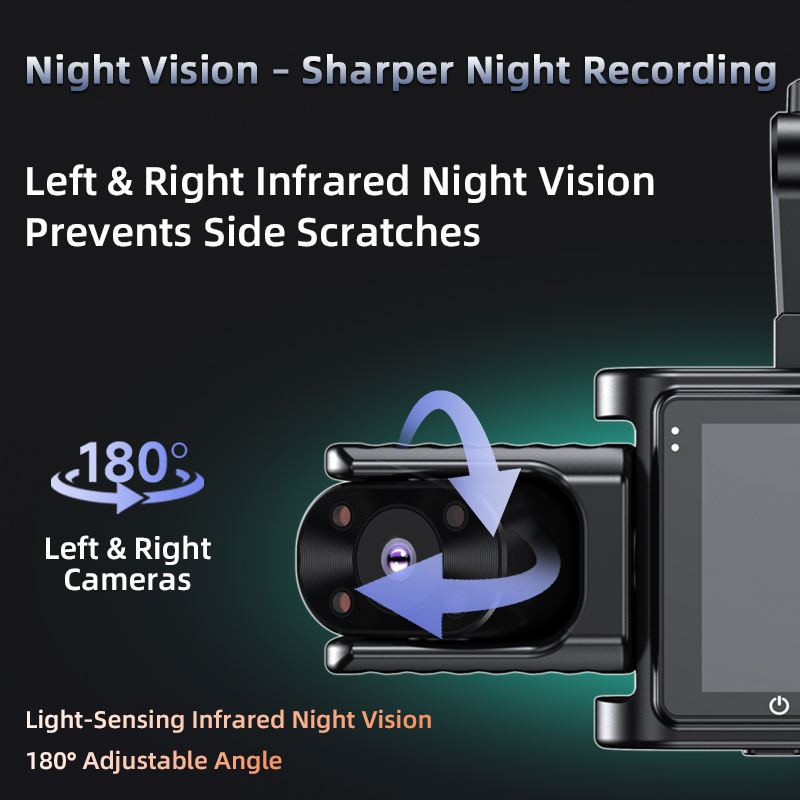X404 dash cam left and right infrared night vision camera image X404 dash cam left and right infrared night vision camera image