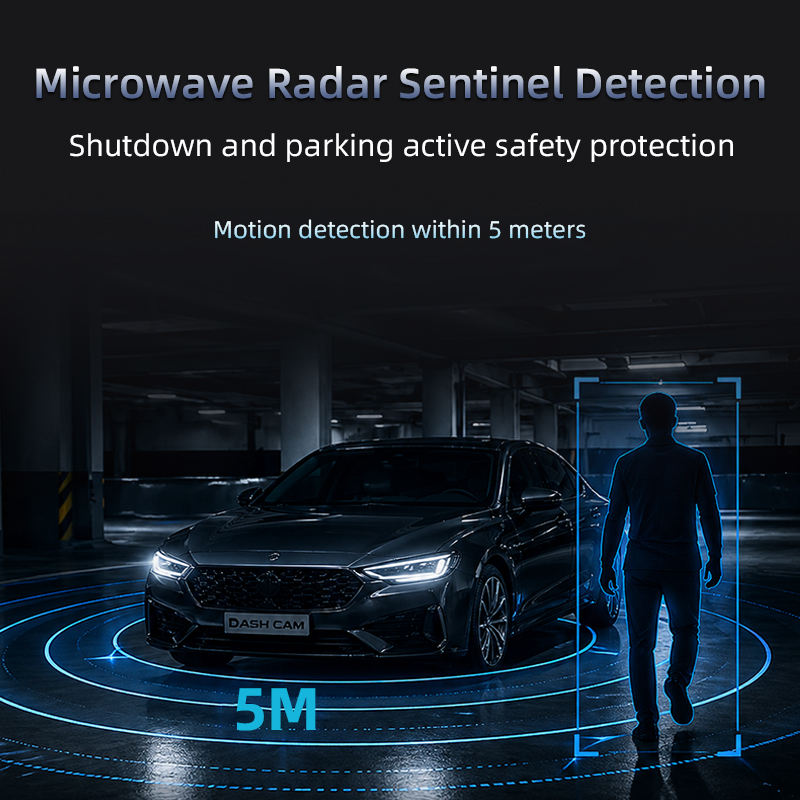 X404 dash cam microwave radar parking detection image X404 dash cam microwave radar parking detection image