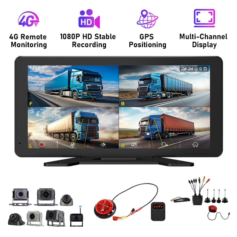 X804-4G truck camera system with 4-channel display X804-4G truck camera system with 4-channel display